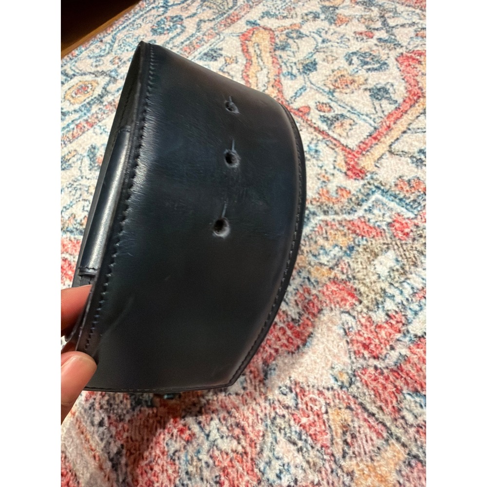 Alaia Paris Womens Black Leather Wide Corset Waist Belt Size 70 Made in France - Picture 6 of 7